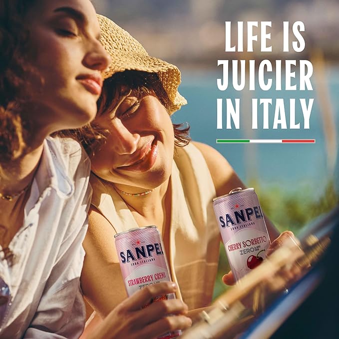 Sanpellegrino Soda Italiana Strawberry Crema Italian Sparkling Drink, 0g Added Sugar, Real Fruit Juice, Italian Soda Sparkling Beverage, 24-Pack - Image 6
