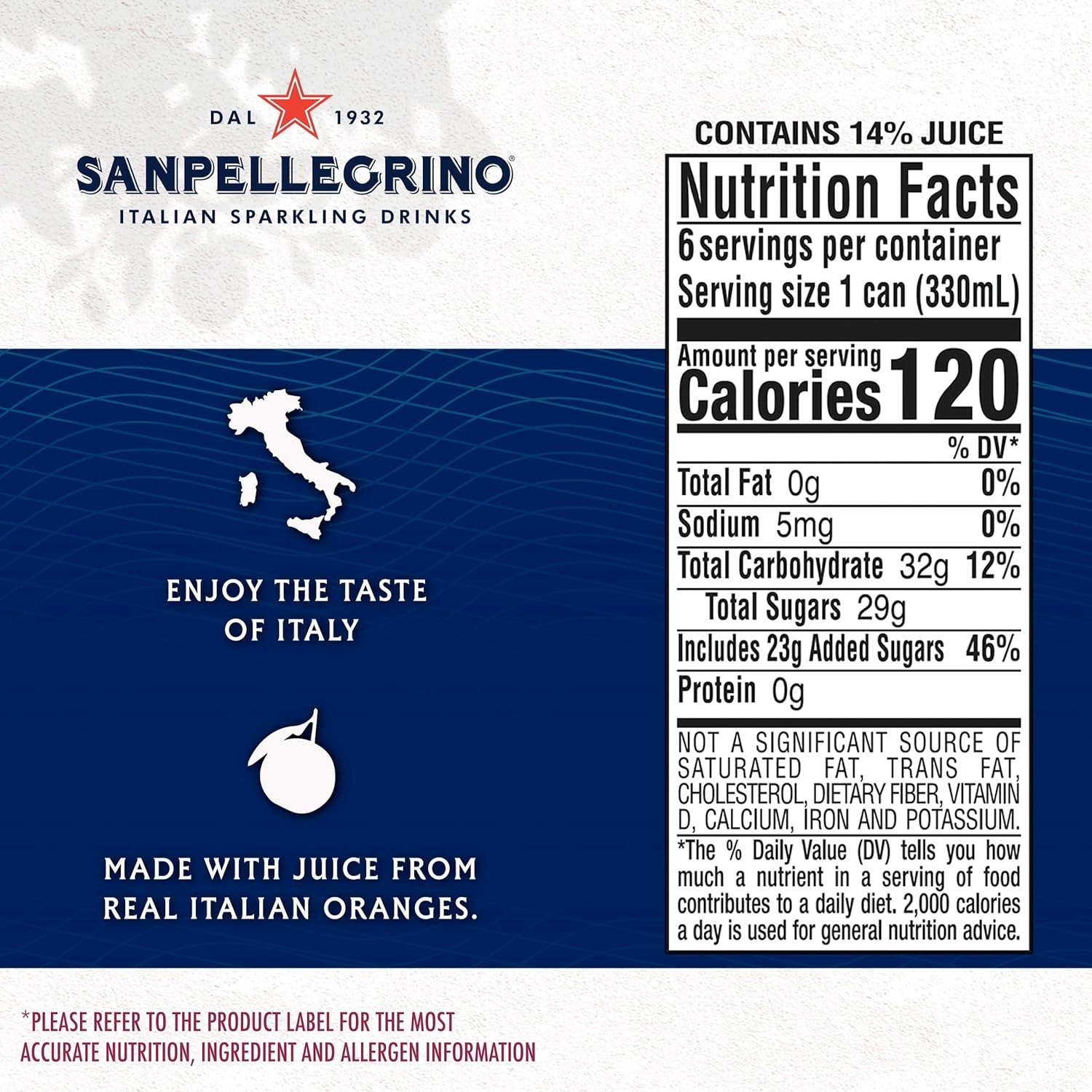 Alternative view of Sanpellegrino Italian Sparkling Drink Melograno and Arancia, Sparkling Orange and Pomegranate Beverage, 11.15 Fl Oz Can