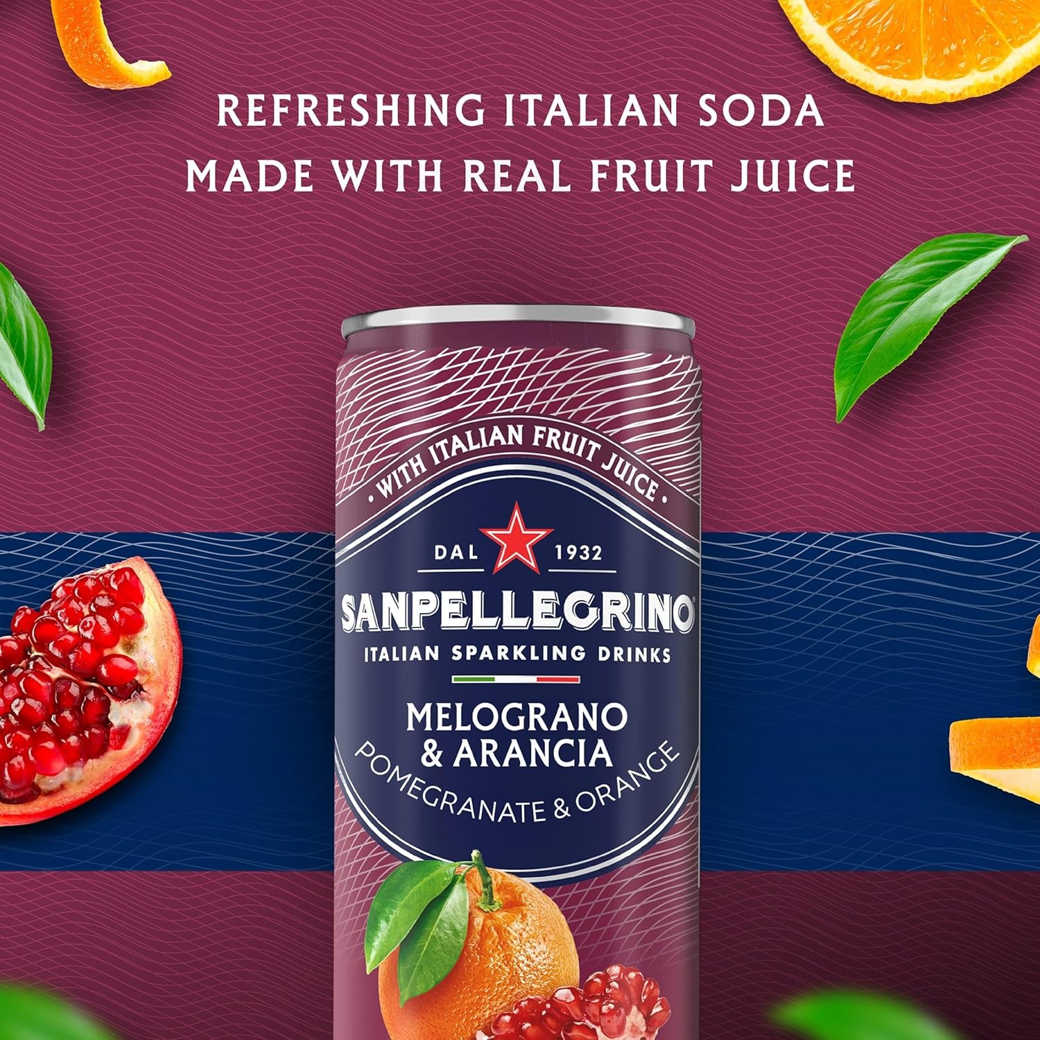 Sanpellegrino Italian Sparkling Drink Melograno and Arancia, Sparkling Orange and Pomegranate Beverage, 11.15 Fl Oz Can - Image 4