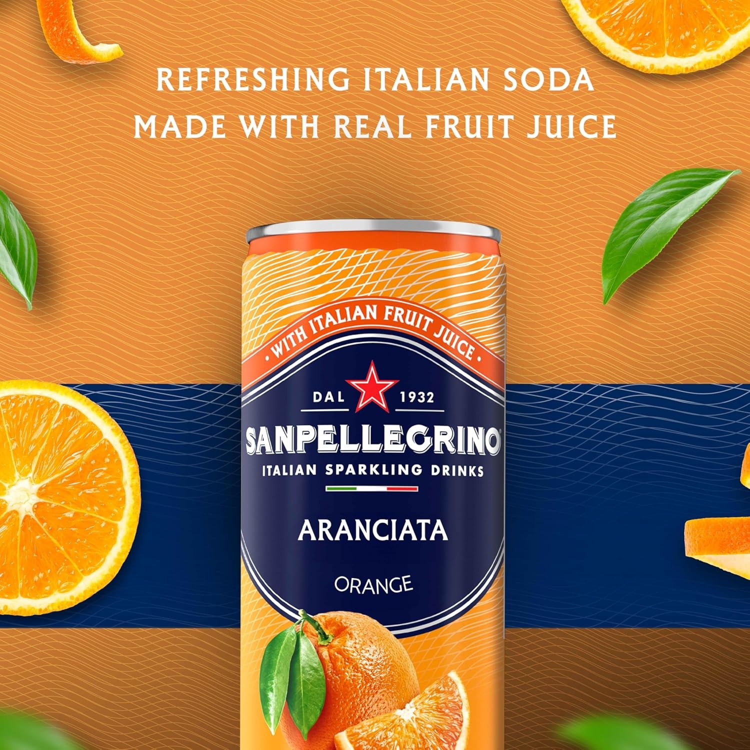 Alternative view of Sanpellegrino Italian Sparkling Drink Aranciata, Sparkling Orange Beverage, 24 Pack Of Cans
