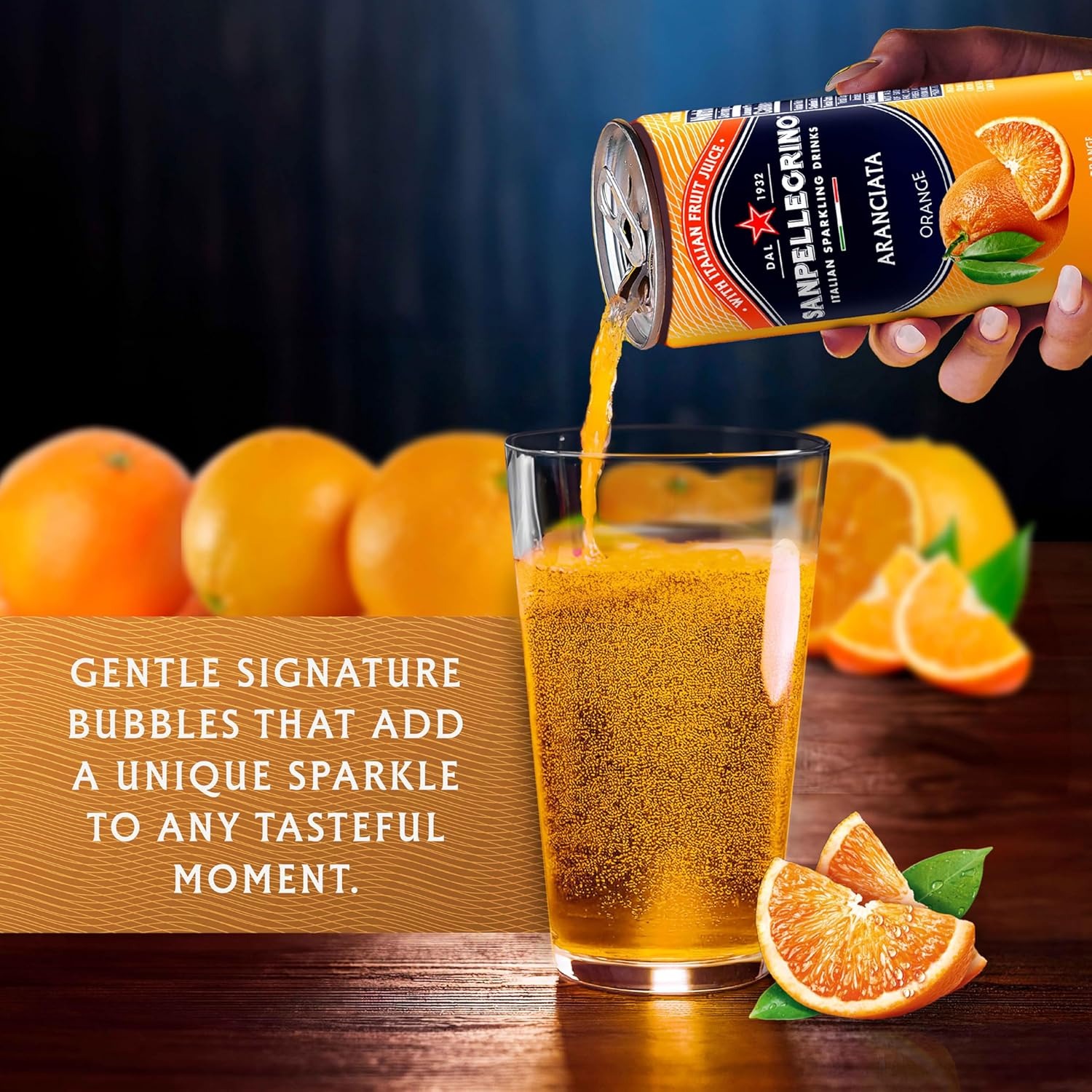 Sanpellegrino Italian Sparkling Drink Aranciata, Sparkling Orange Beverage, 6 Pack Of Cans - Image 5