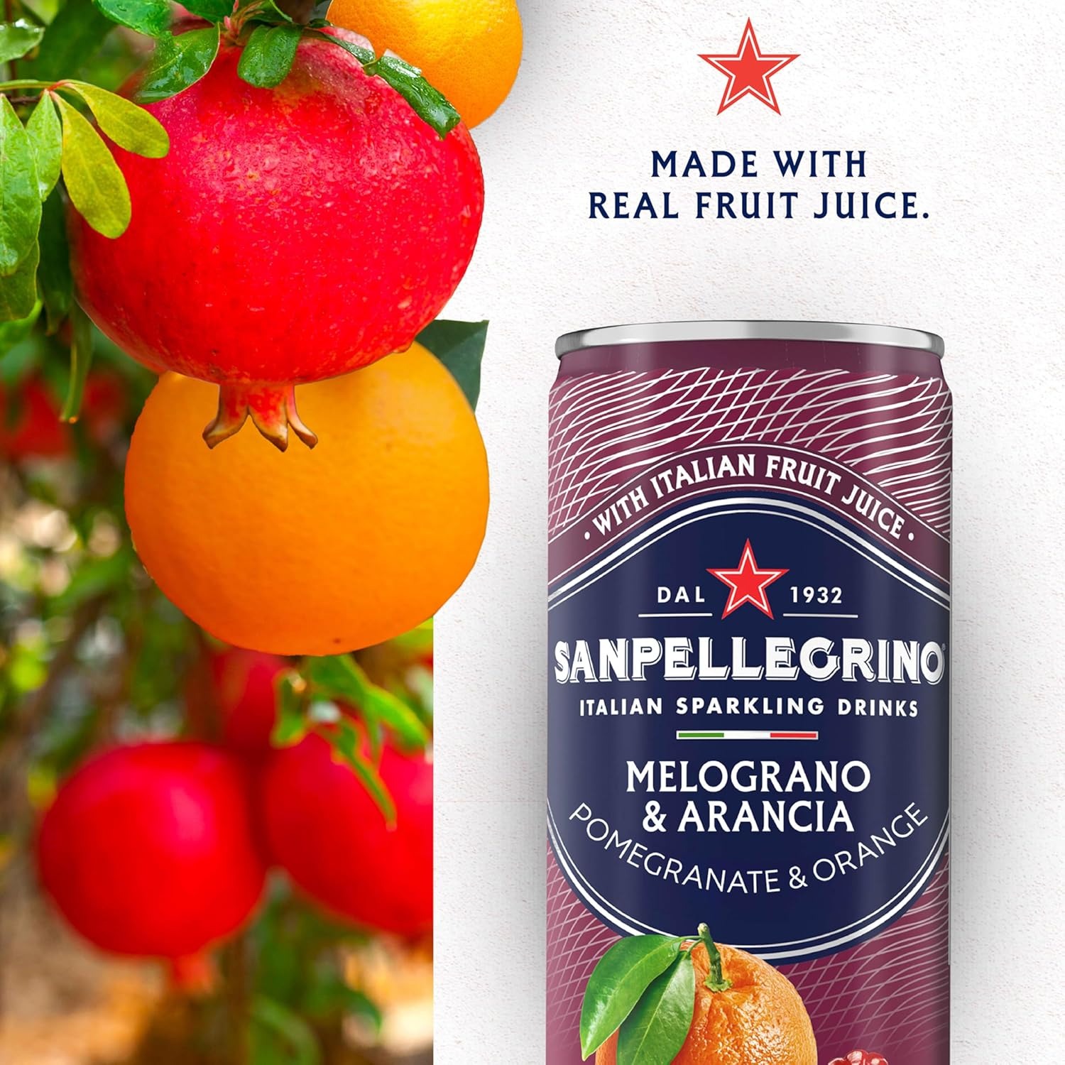 Sanpellegrino Italian Sparkling Drink Melograno And Arancia, Sparkling Orange And Pomegranate Beverage, 24 Pack Of Cans - Image 3
