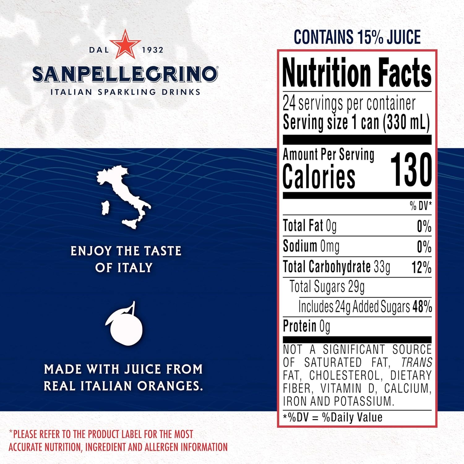Alternative view of Sanpellegrino Italian Sparkling Drink Aranciata Rossa, Sparkling Orange and Blood Orange Beverage, 11.15 Fl Oz (Pack of 24)