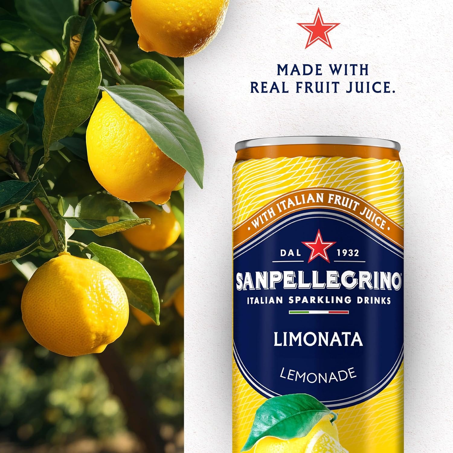 Alternative view of Sanpellegrino Italian Sparkling Drink Limonata, Sparkling Lemon Beverage, 24 Pack Of Cans