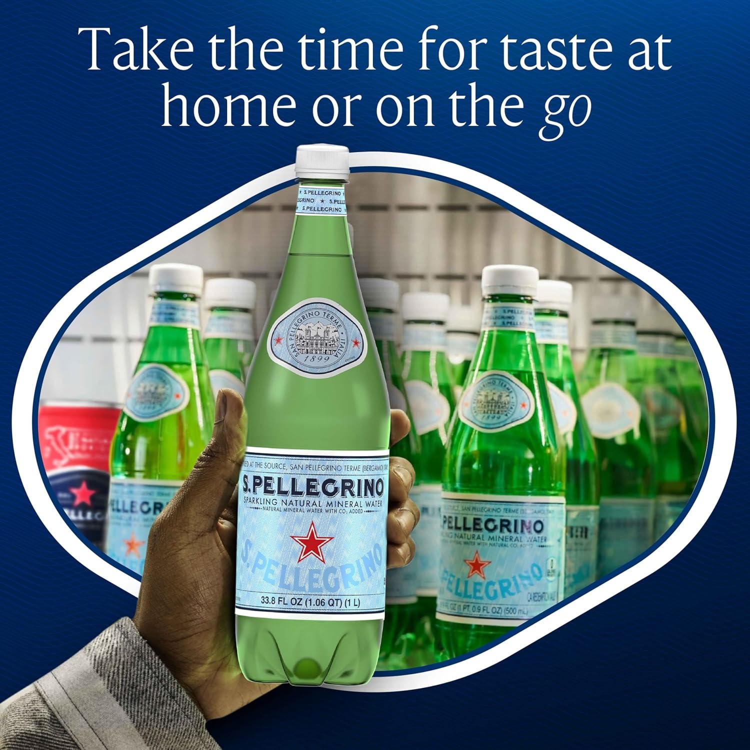 Alternative view of S.Pellegrino Sparkling Natural Mineral Water, 33.8 fl oz. Plastic Bottles (Pack of 12)