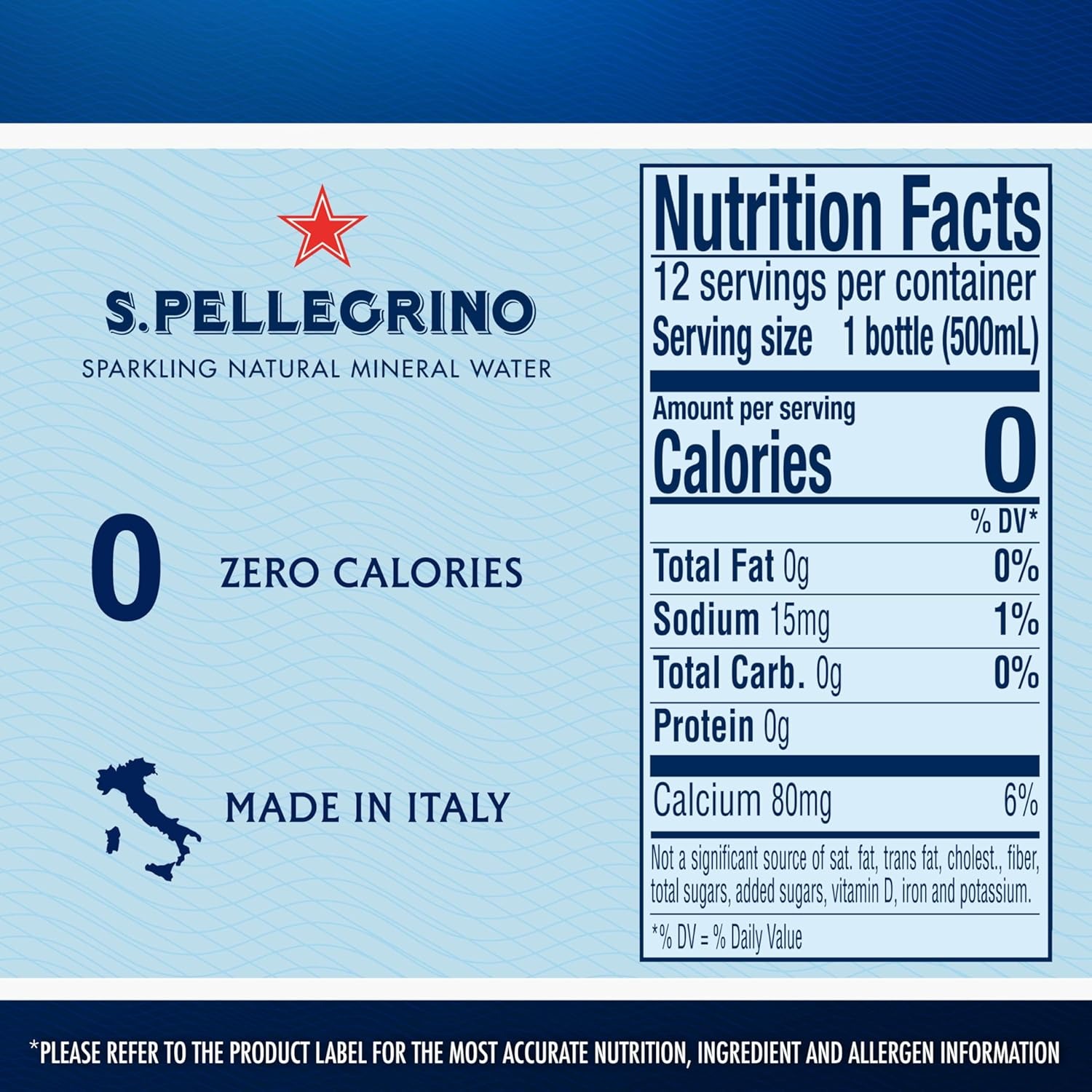 Alternative view of S.Pellegrino Sparkling Natural Mineral Water, Plastic Bottles, 16.9 Fl Oz (Pack of 12)