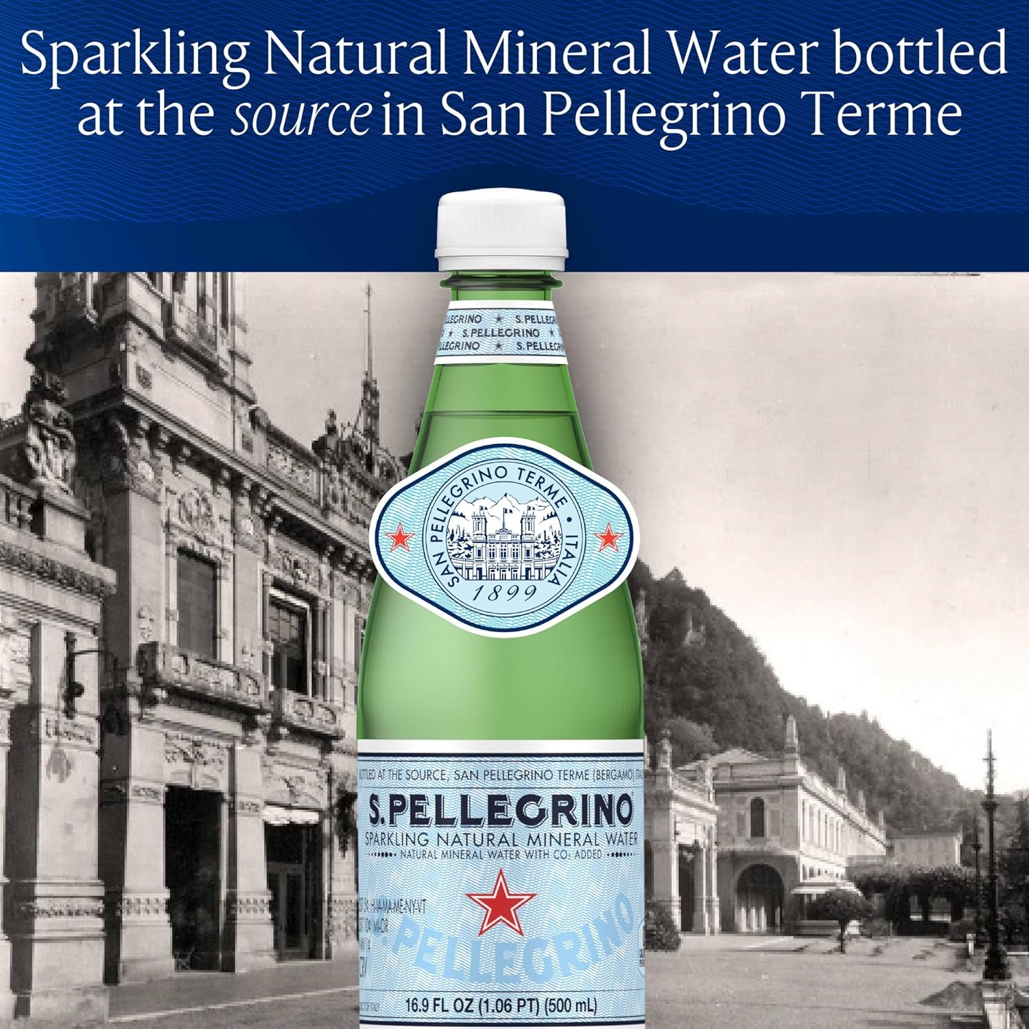 S.Pellegrino Sparkling Natural Mineral Water, 33.8 fl oz. Plastic Bottles (Pack of 12) - Image 4