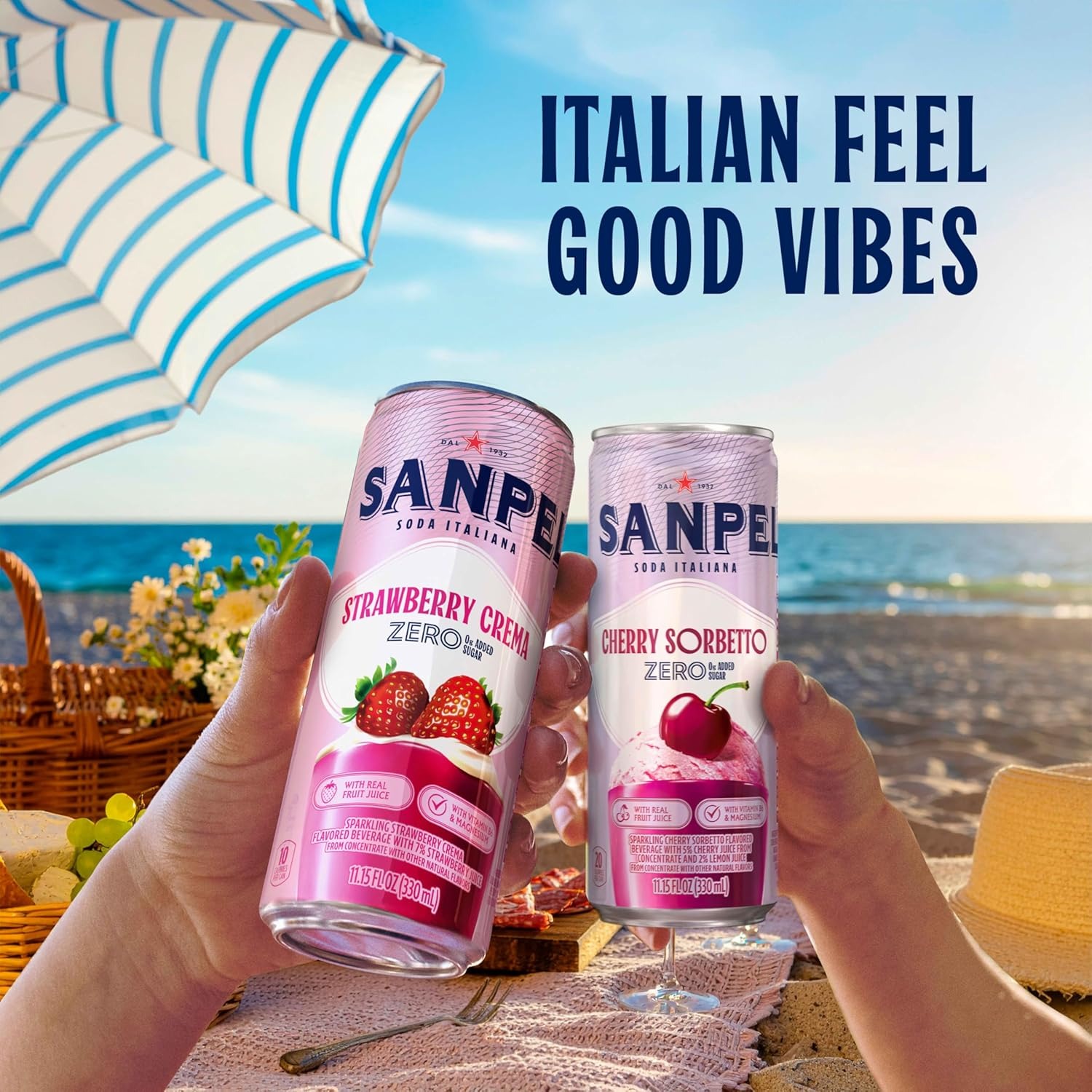 Sanpellegrino Soda Italiana Cherry Sorbetto Italian Sparkling Drink, 0g Added Sugar, Real Fruit Juice, Italian Soda Sparkling Beverage, 24-Pack - Image 5